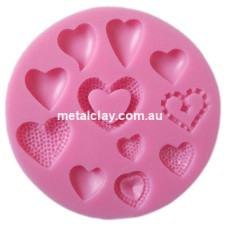 Silicone Molds Happy Hearts 